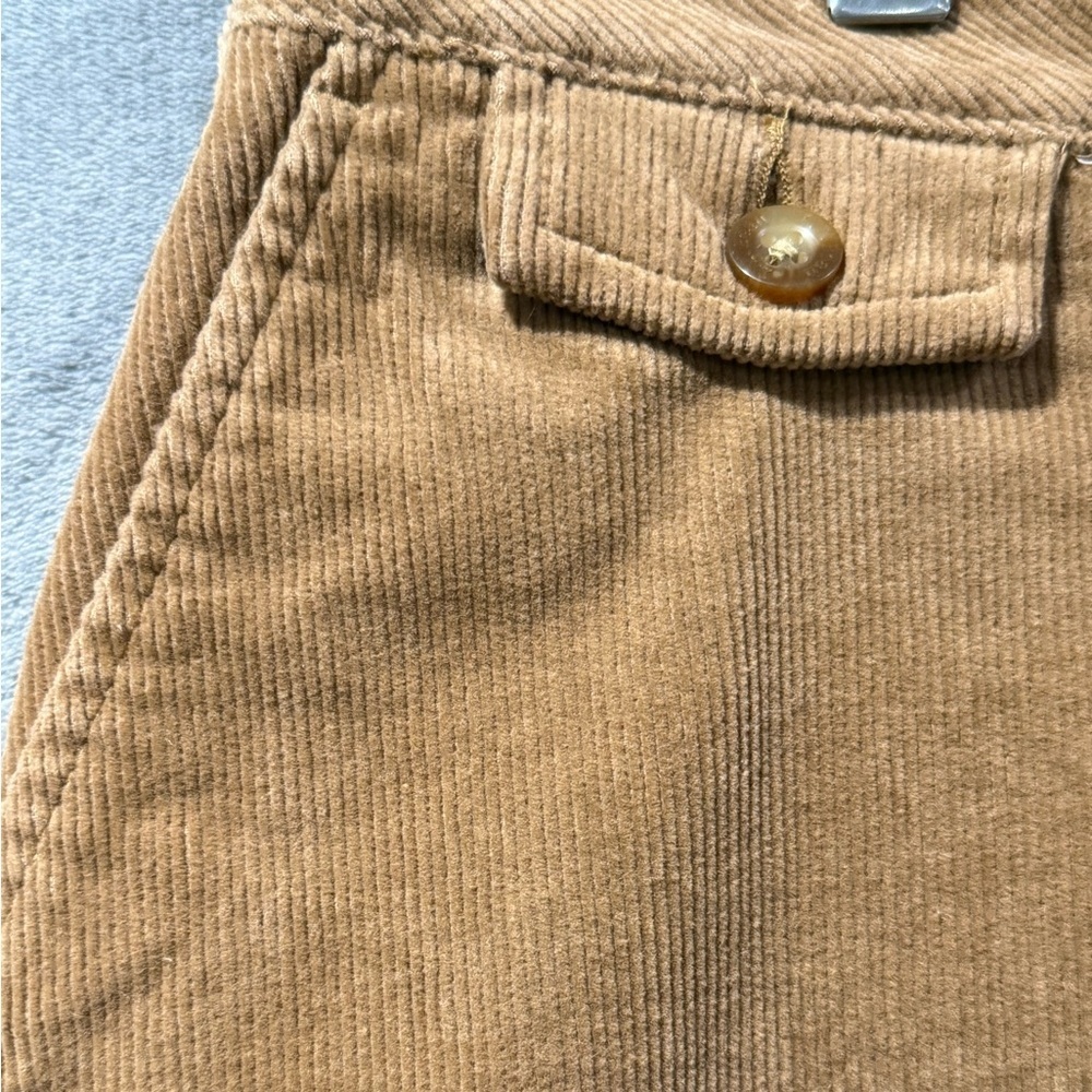 LL Bean Classic Fit Skirt Women’s Size 18 Tan Corduroy Hip Pocket Preppy - Picture 2 of 9